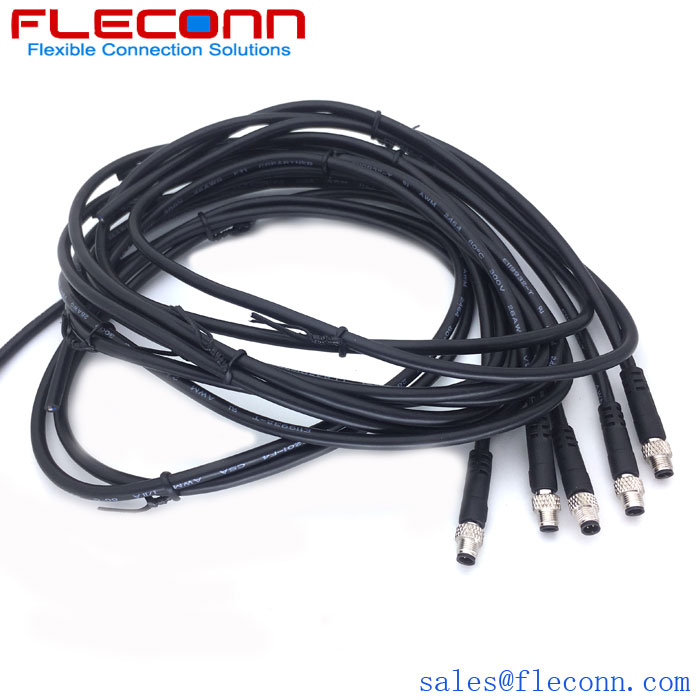 M5 4-Pin Ip67 Molded Waterproof Cable