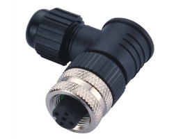 M12 Connector Female Field Assembly C-Coding Right Angled